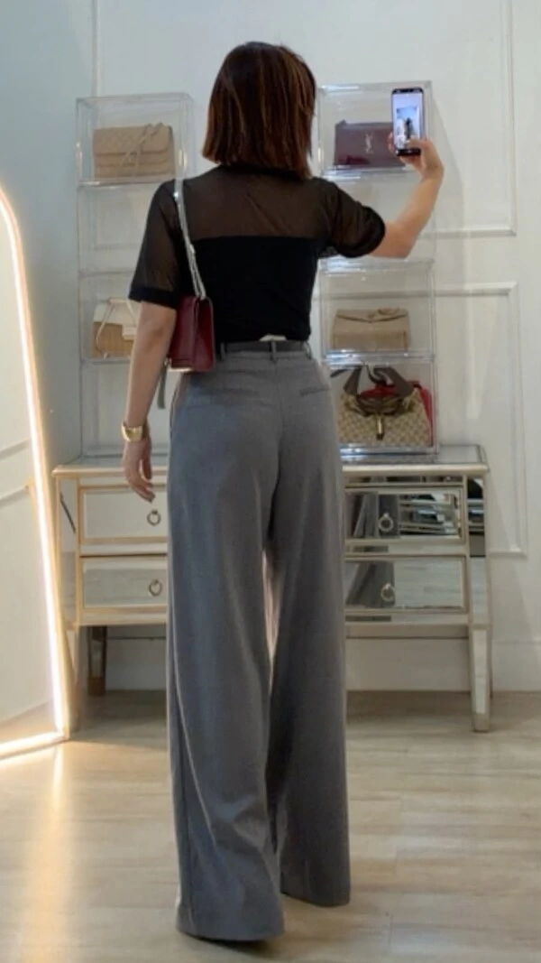 Blusa De Malha Giulia Detalhe Em Tule