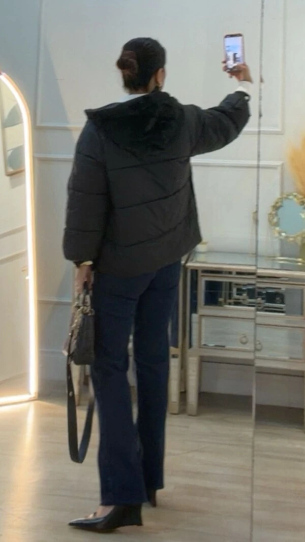 Pré-Venda Data Estimada De Envio Dia 22/06 Jaqueta Casaco Puffer Nylon Com Teddy Estella Mangas Bufa