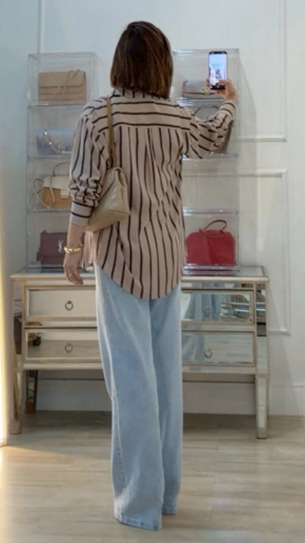 Maxi Camisa Listrada Charlotte Listras Duplas Bicolor