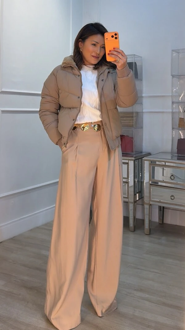 Casaco Bomber Nylon Megan Gola Alta Forro Ovelhinha