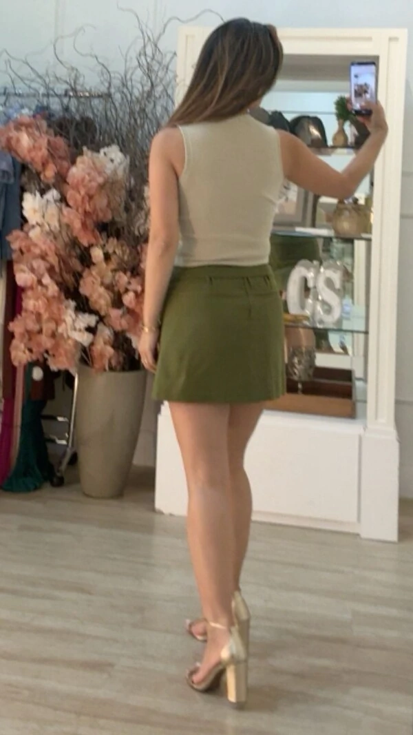 Blusa Regata Tricot Meire Vazados Frontais