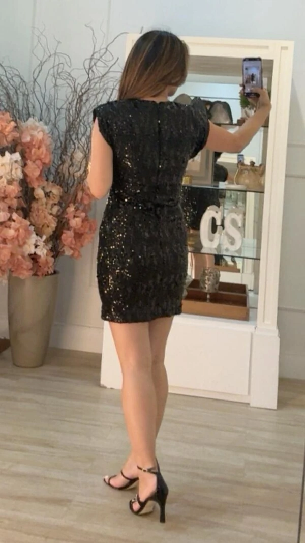 Vestido Muscle Curto Paêtas Laisa