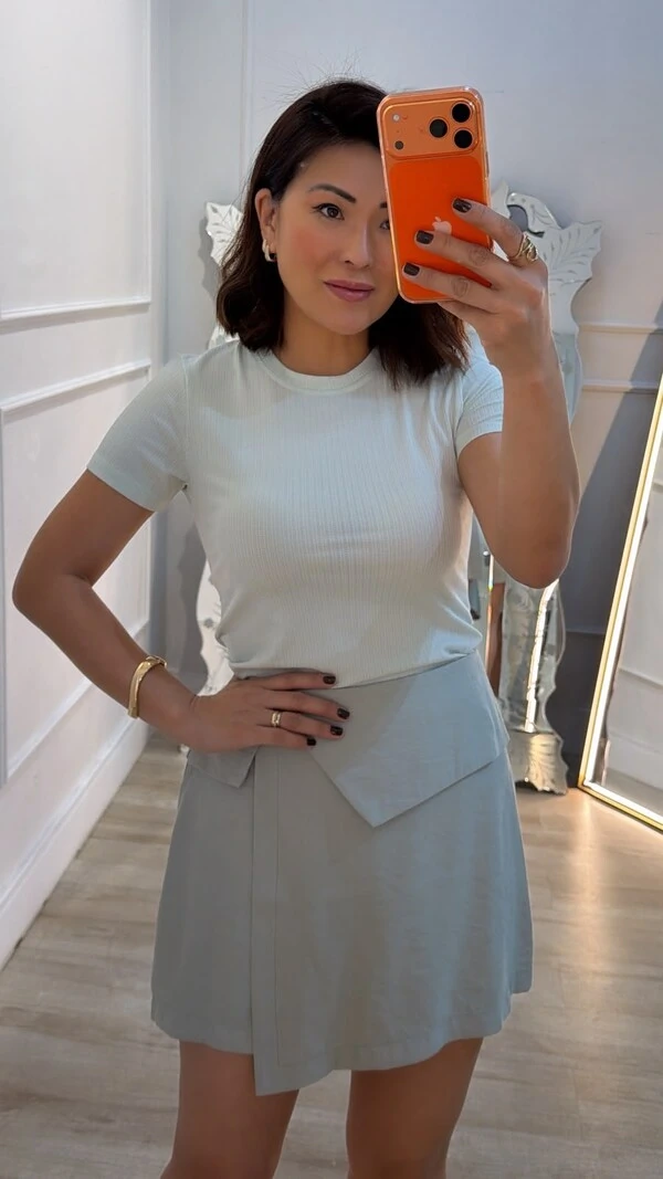 Blusa Texturizada Flávia Mangas Curtas