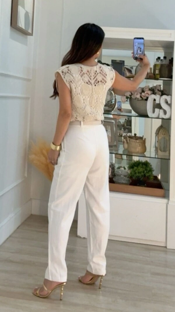 Calça Alfaiataria Catarine Com Pregas Frontais