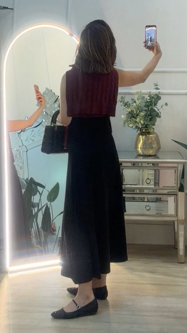 Vestido Midi Malha Giselle Alças Largas