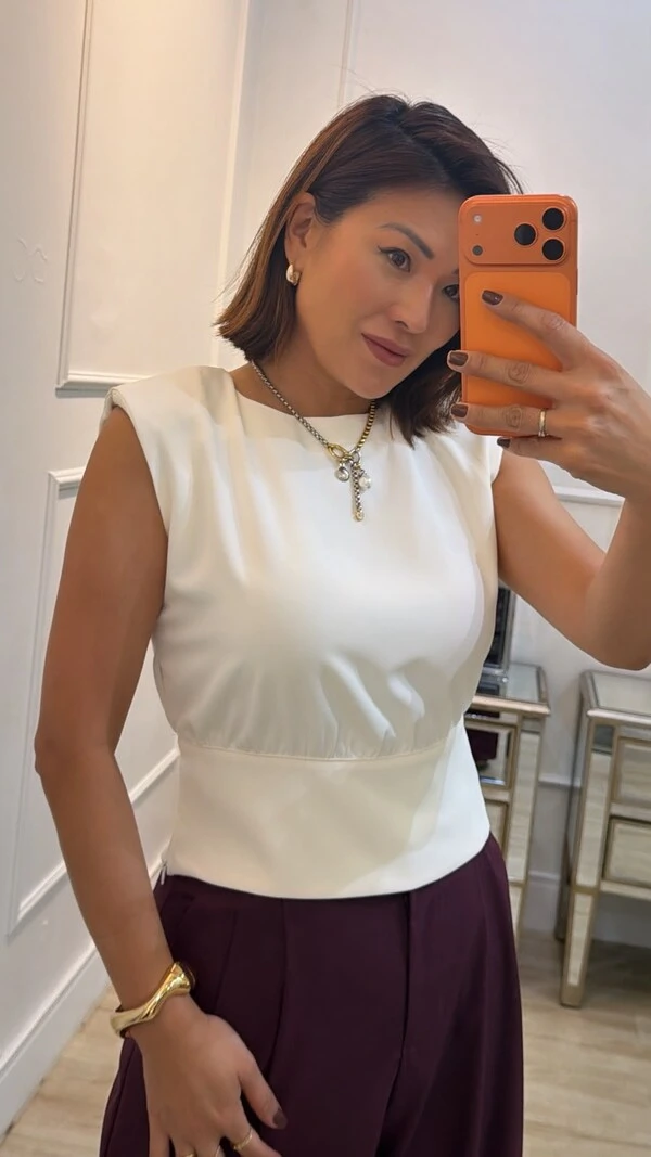 Cropped Muscle Alfaiataria Eliana Barrado Largo