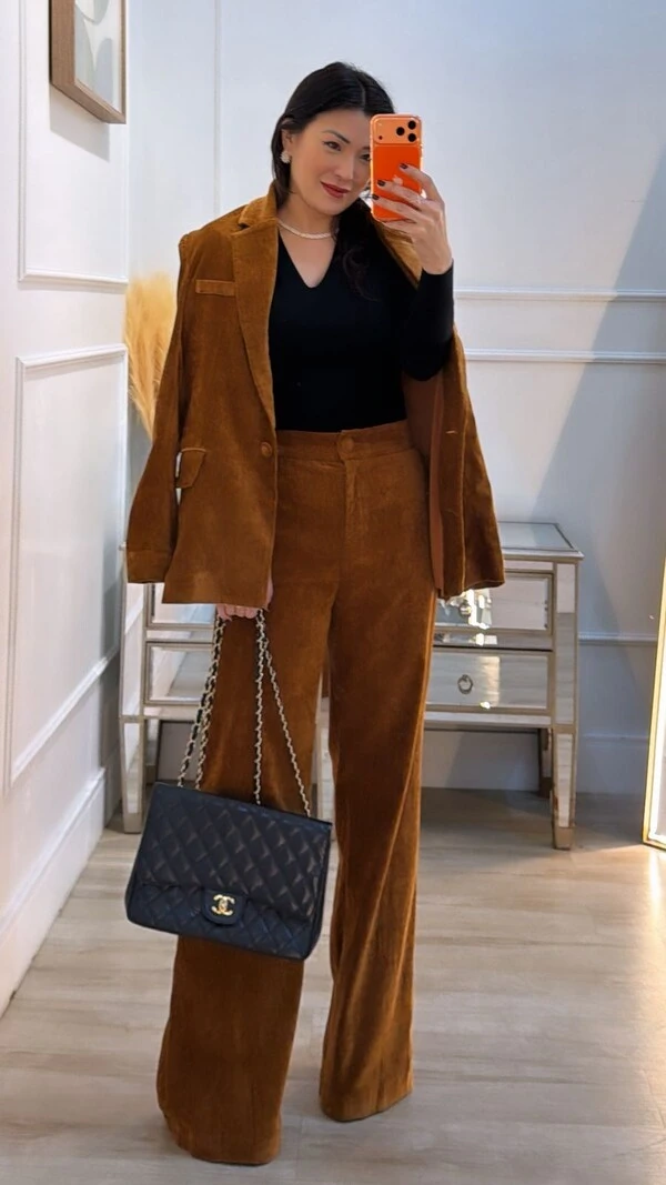 Blazer Veludo Melissa Botões Forrados