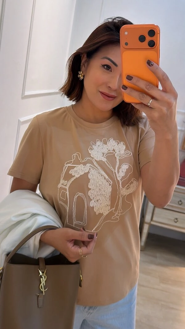 Blusa De Malha Yasmin Bordado Frontal