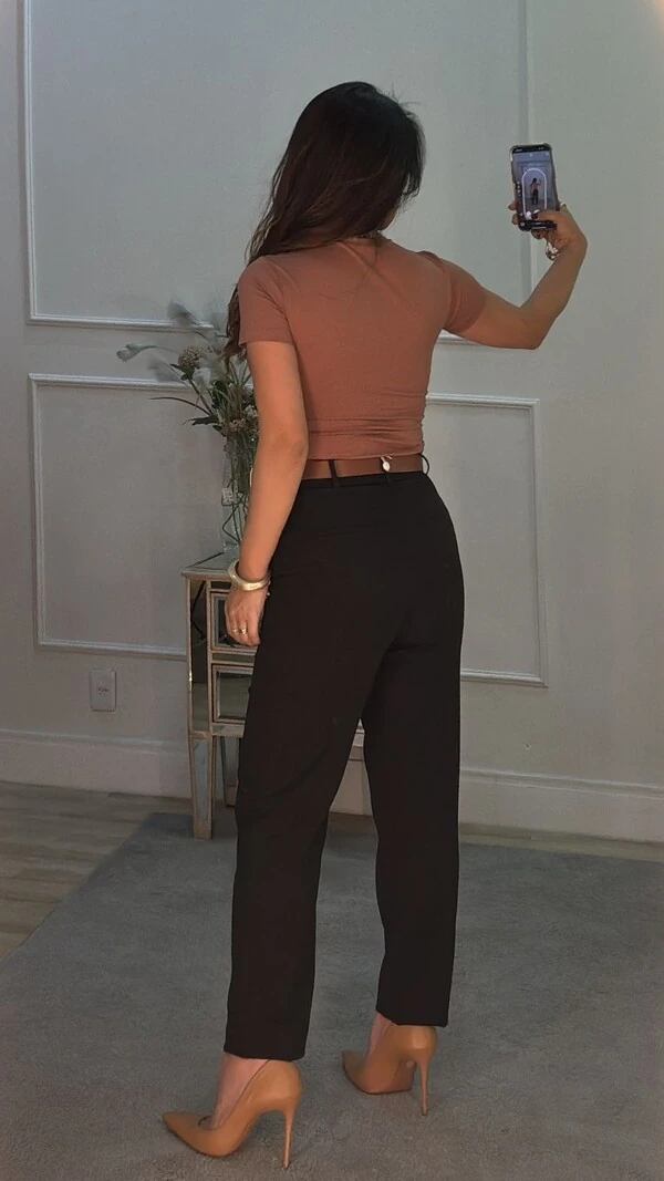 Blusa Baby Look Suplex Mayla Mangas Curtas