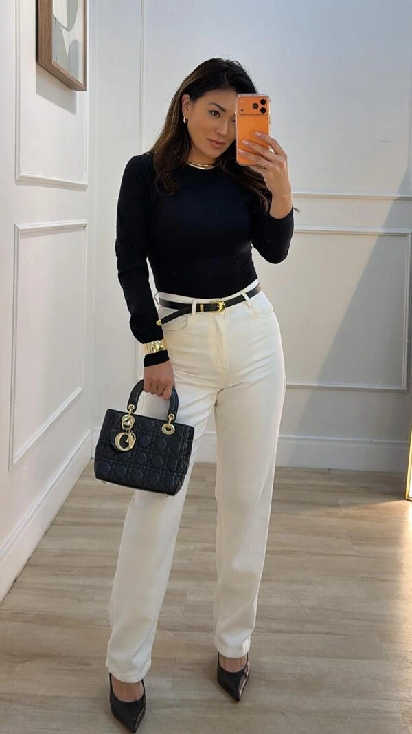 Blusa De Malha Drapeado Lateral Mila Mangas Longas