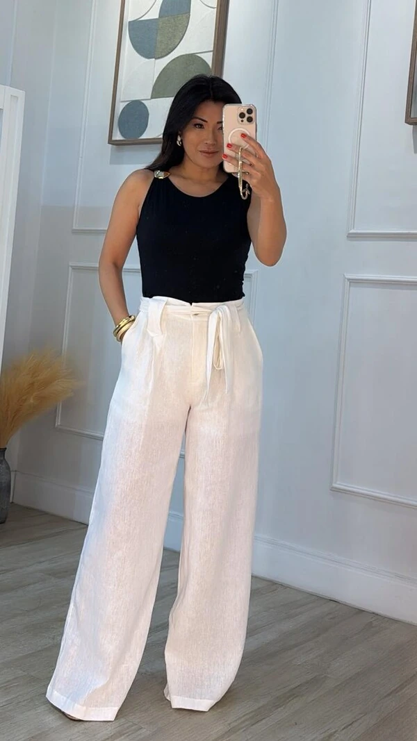 Blusa Regata Malha July Detalhe Fivela Dourada No Ombro