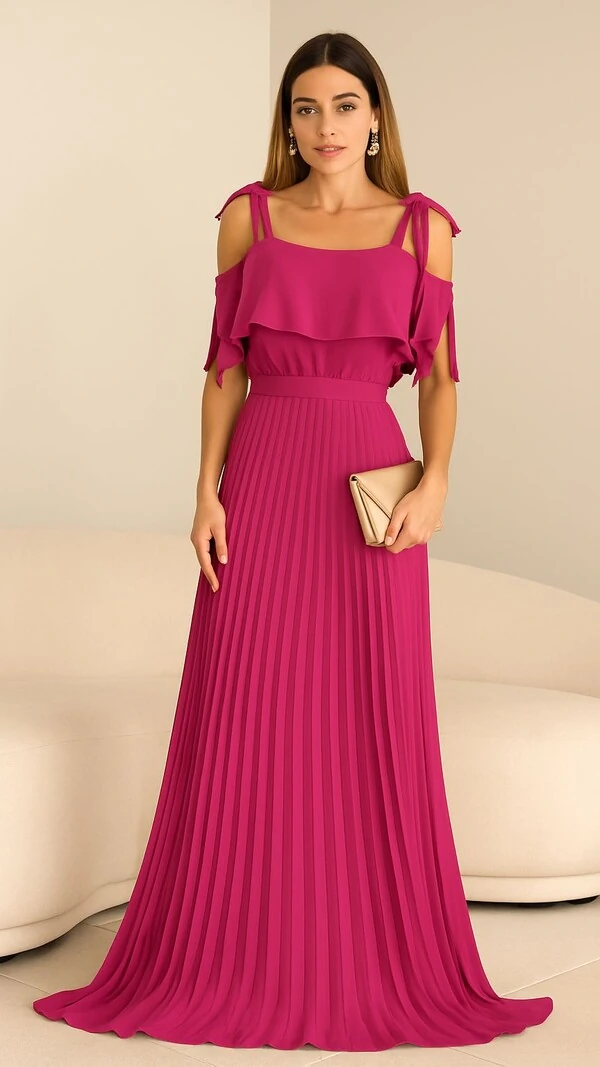 Vestido Longo Ciganinha Ana Com Cinto Faixa