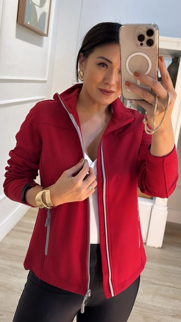 Jaqueta Gigi Gola Alta Detalhe Bicolor