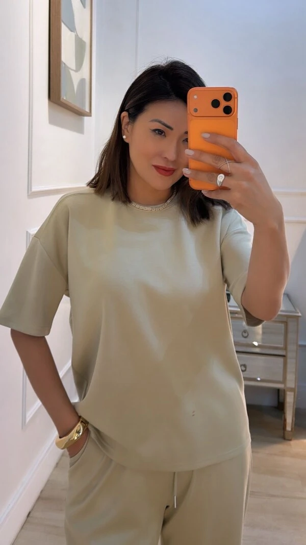 Conjunto Helena Blusa E Calça Pantalona