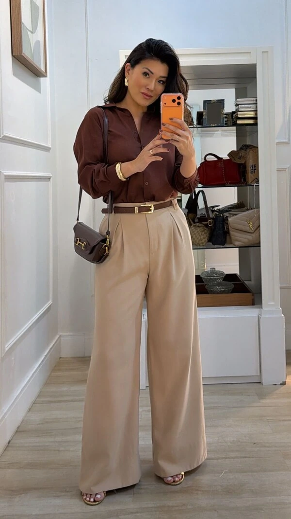 Maxi Camisa Detalhe De Pregas Nos Punhos E Posterior