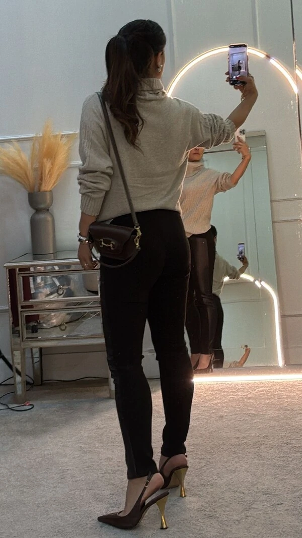 Calça Skinny Yasmin Com Detalhe Lateral De Couro Eco