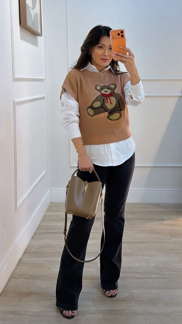 Tricot Amplo Toy Mangas Curtas