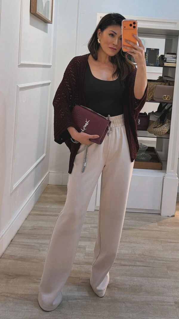 PRÉ-VENDA - ENVIO DIA 07/03/2026 Kimono Tricot Vazado Fabi Mangas 3/4