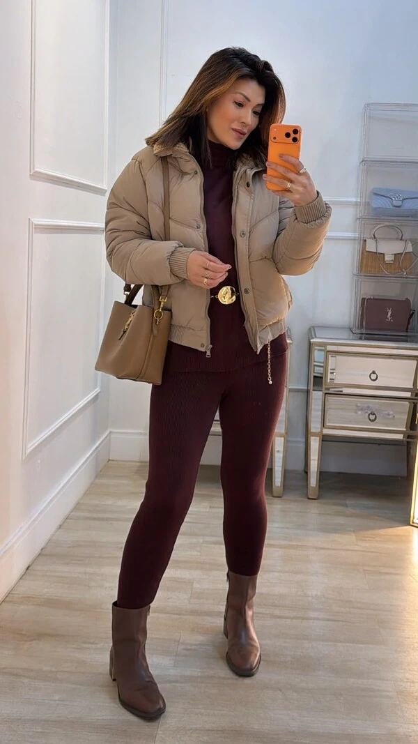 Casaco Bomber Nylon Megan Gola Alta Forro Ovelhinha