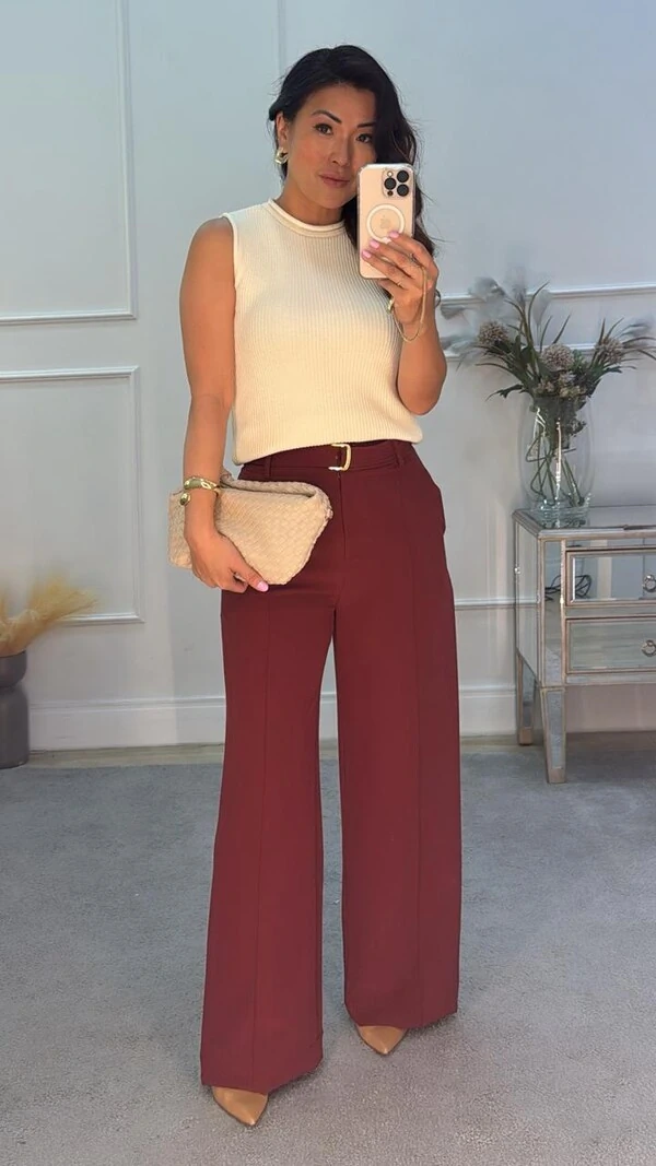 Blusa Colete Tricot Canelado Halley Detalhe Gola Enrolado