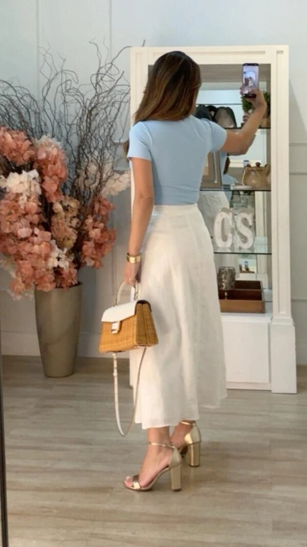 Blusa Suplex Decote V Maithe Drapeados Laterais