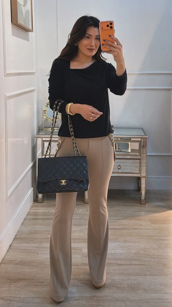 Blusa Decote Assimétrico Brooke Mangas Longas