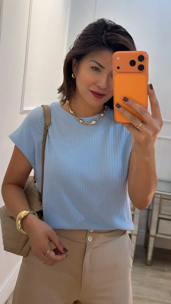 Blusa Ampla Karine Laterais Com Drapeado