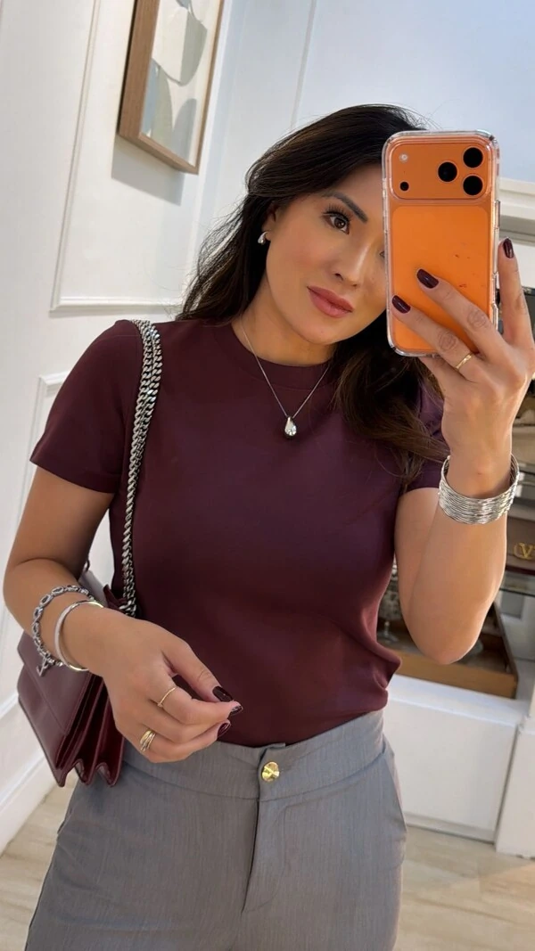 Blusa Básica De Malha Milena