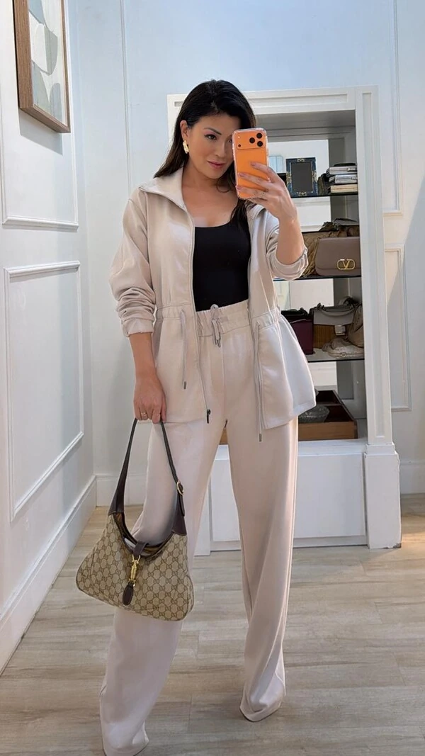 Conjunto Moletom Samira Parka e Calça Pantalona