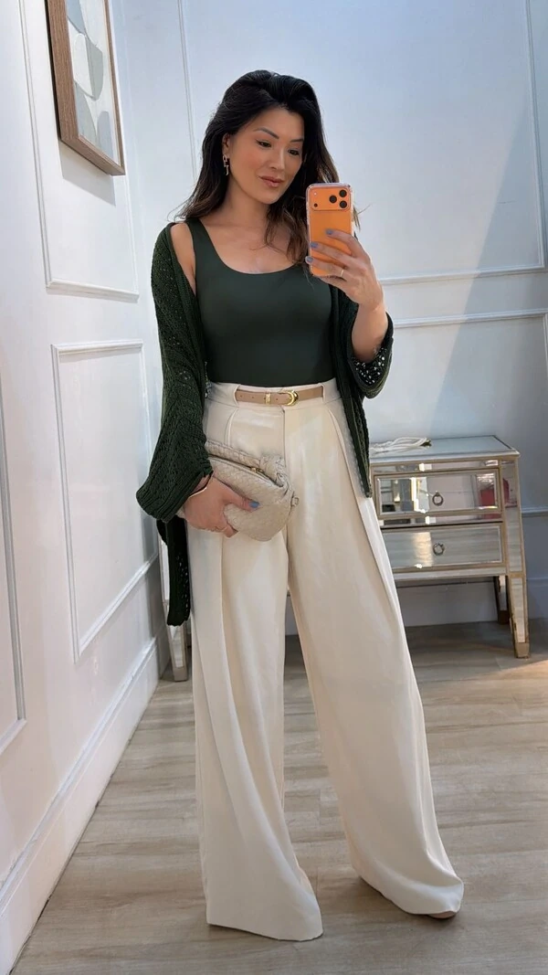 PRÉ-VENDA DATA ESTIMADA DE ENVIO DIA 02/05 Kimono Tricot Vazado Fabi Mangas 3/4