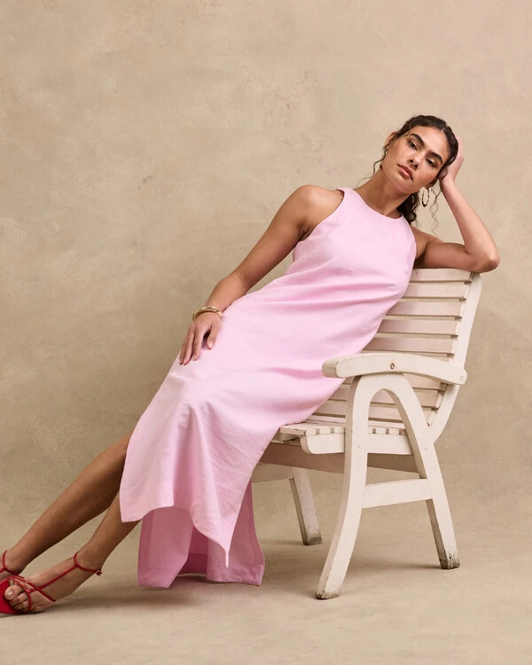 Vestido Longo Cavada Megan Fendas Laterais