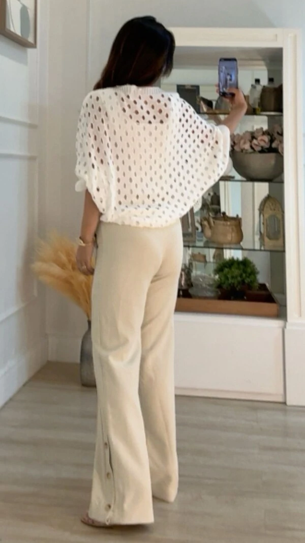 Poncho Tricot Curto Ema Com Entremeios