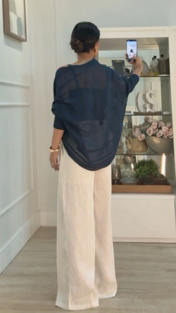 Twin Set Tricot Sheyla Com Entremeios Blusa Regata & Cardigan