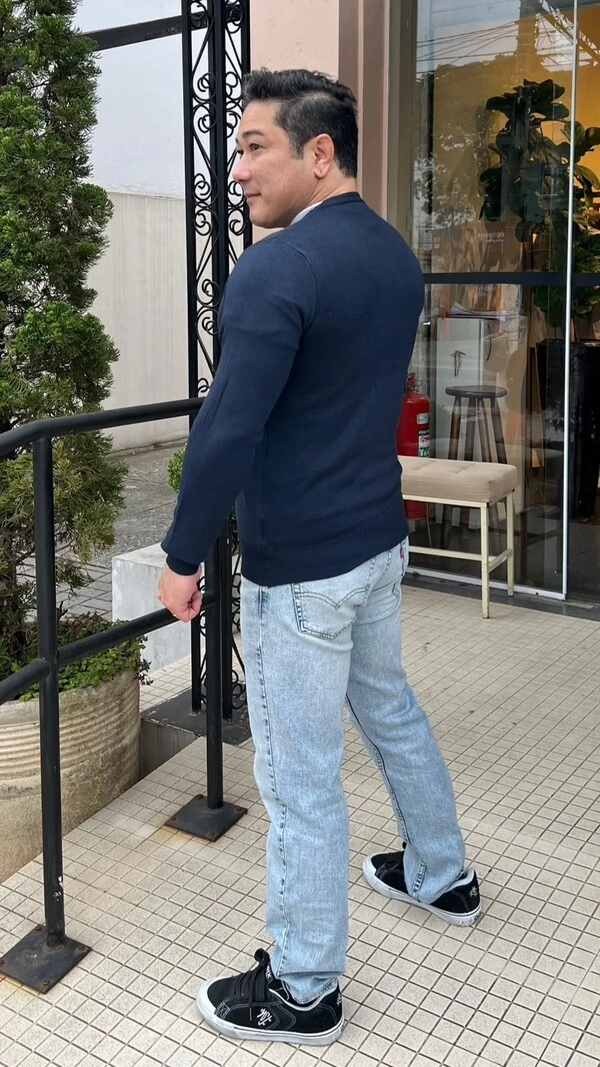 Suéter Tricot Gola Careca Fabio Mangas Longas