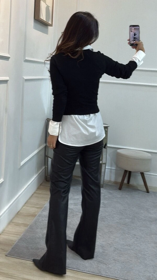 Blusa Tricot Amore Nervuras E Losangos Texturizados