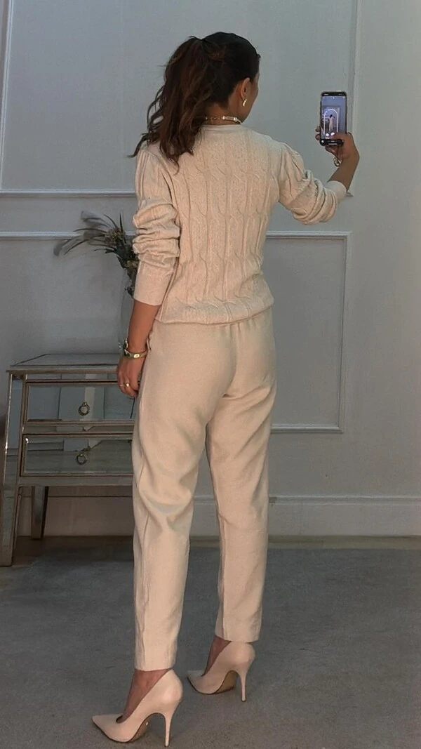 Blusa Tricot Jacky Trançados E Mangas Longas Princesa