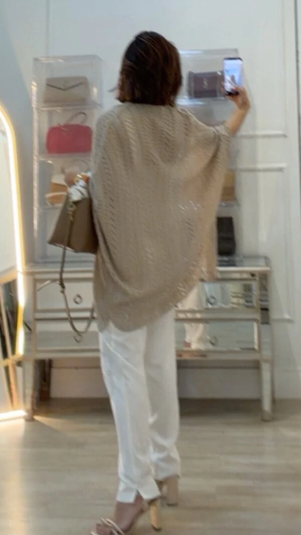 Kimono Tricot Vazado Fabi Mangas 3/4