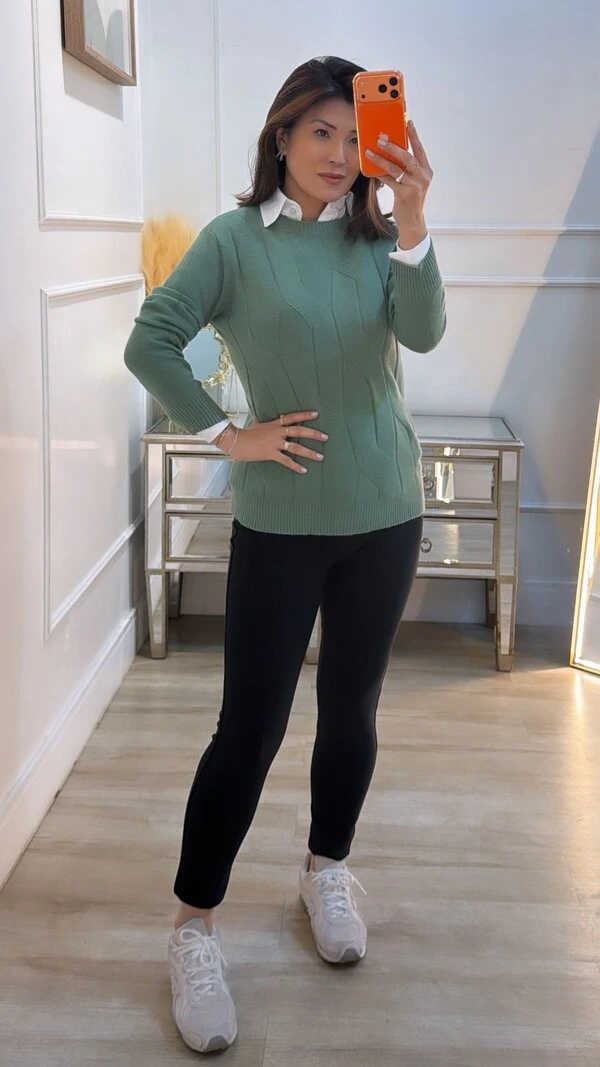Blusa Tricot Tatiane Com Texturas Entrelaçadas
