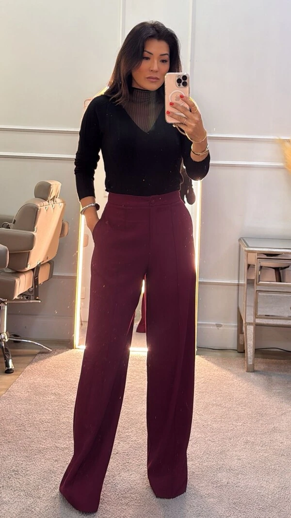 Blusa Cacharrel Tricot Peonia Com Gola Tule