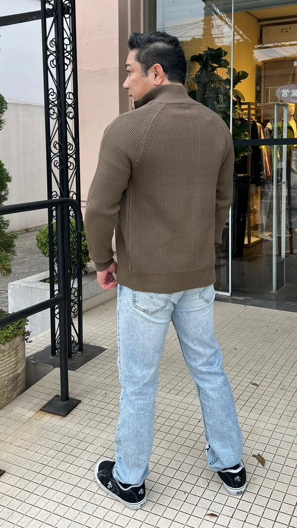 Suéter Tricot Pedro Gola Alta Zíper Frontal