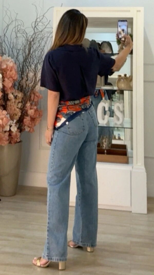 Camisa Linho Mangas Curtas Mila Prega Posterior