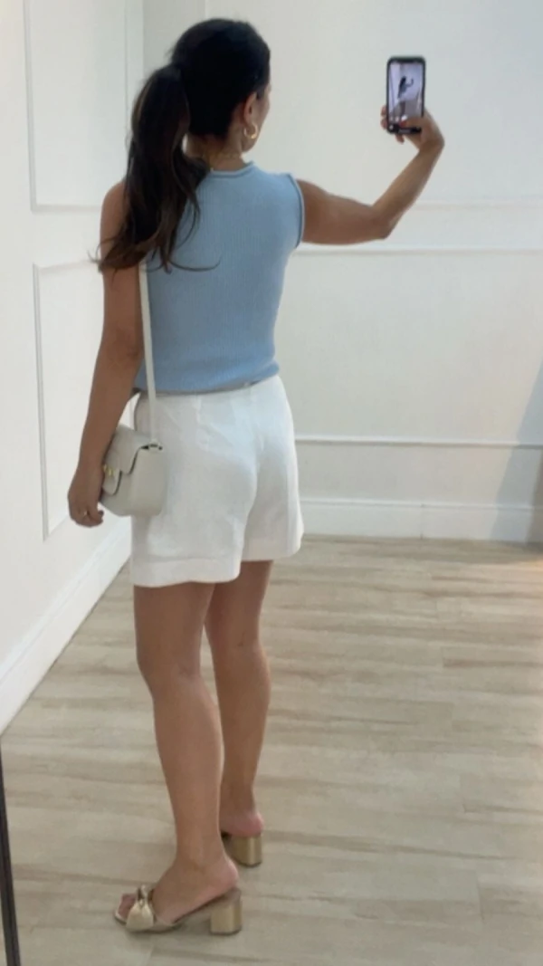 Regata Tricot Canelado Halley Detalhe Gola Enrolado