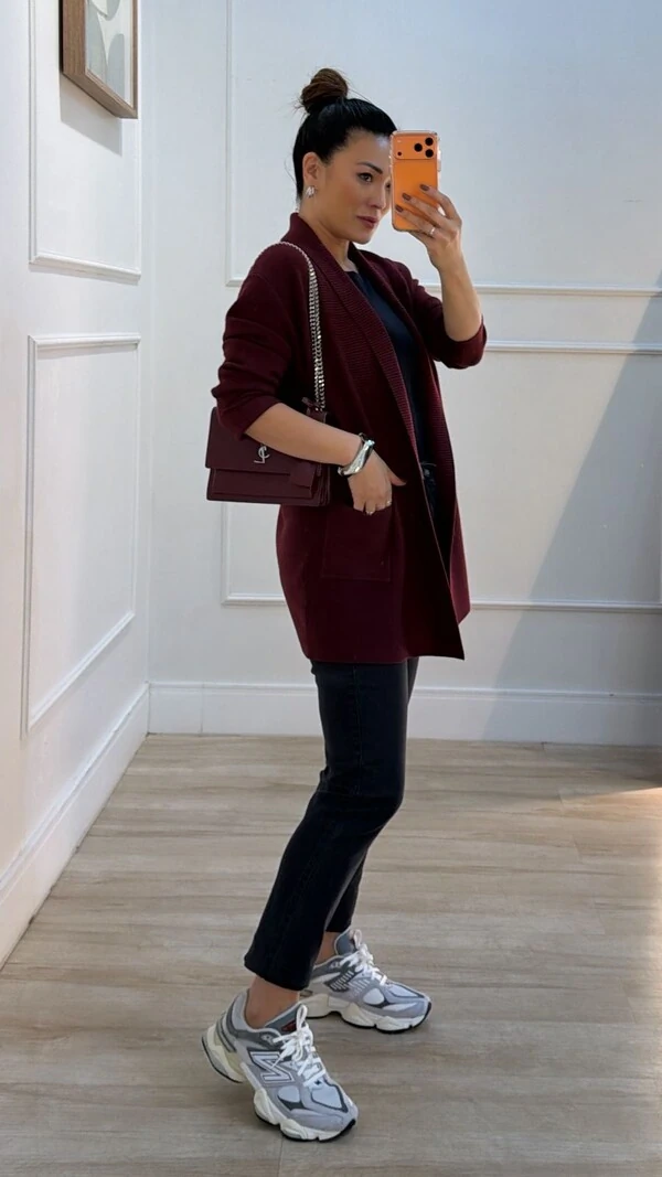 Cardigan Tricot Melina Detalhe Canelado E Bolsos Quadrados