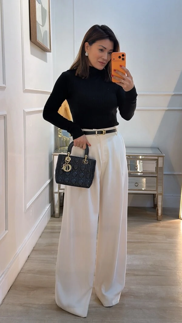 Blusa Tricot Cacharrel Luna Relevo Na Vertical E Nevuras Em Zigue E Zague