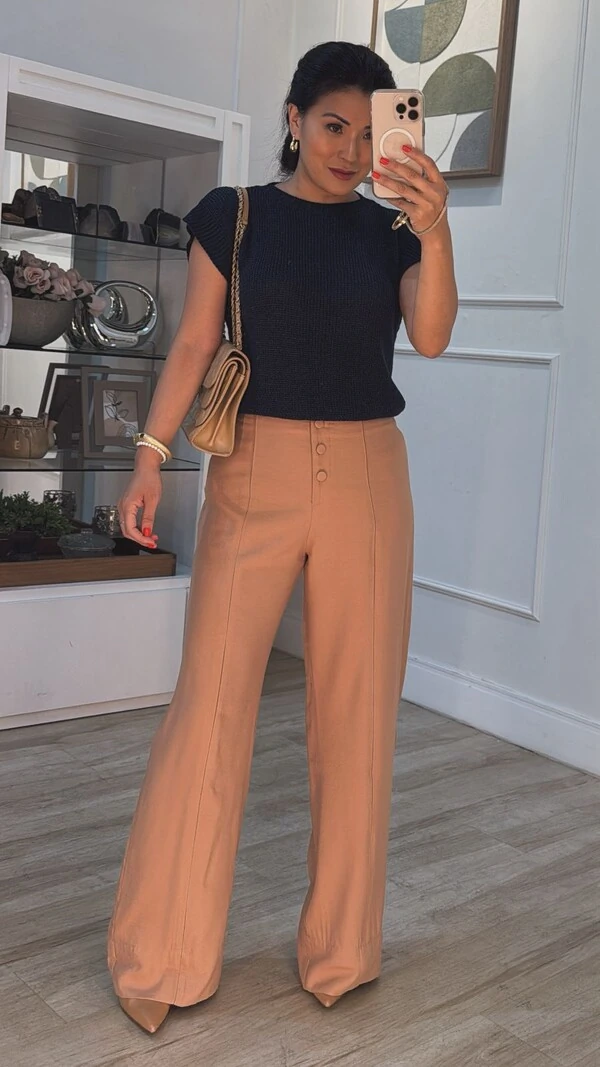 Blusa Ampla Tricot Julie Gola Canoa