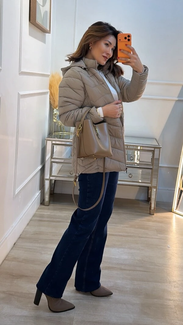 Casaco Nylon Alongado Letícia Capuz Removível