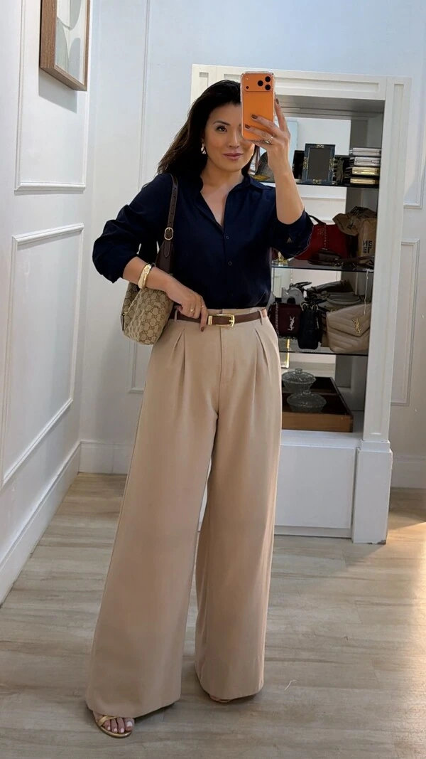 Maxi Camisa Detalhe De Pregas Nos Punhos E Posterior