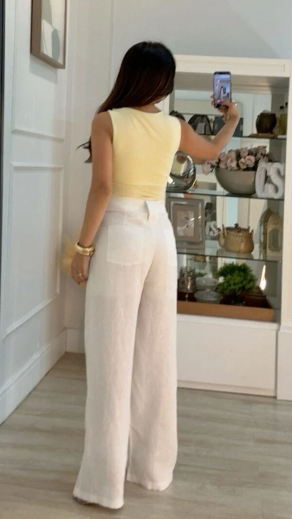 Blusa Regata Malha July Detalhe Fivela Dourada No Ombro