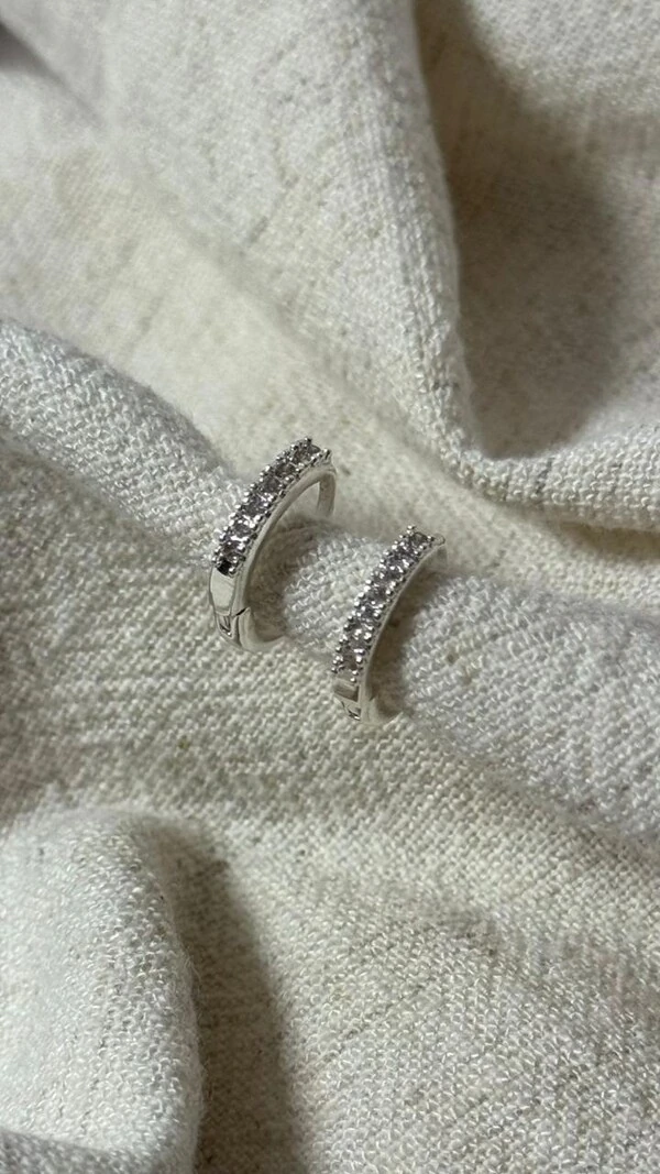 Brinco Pequeno Argola Cravejada