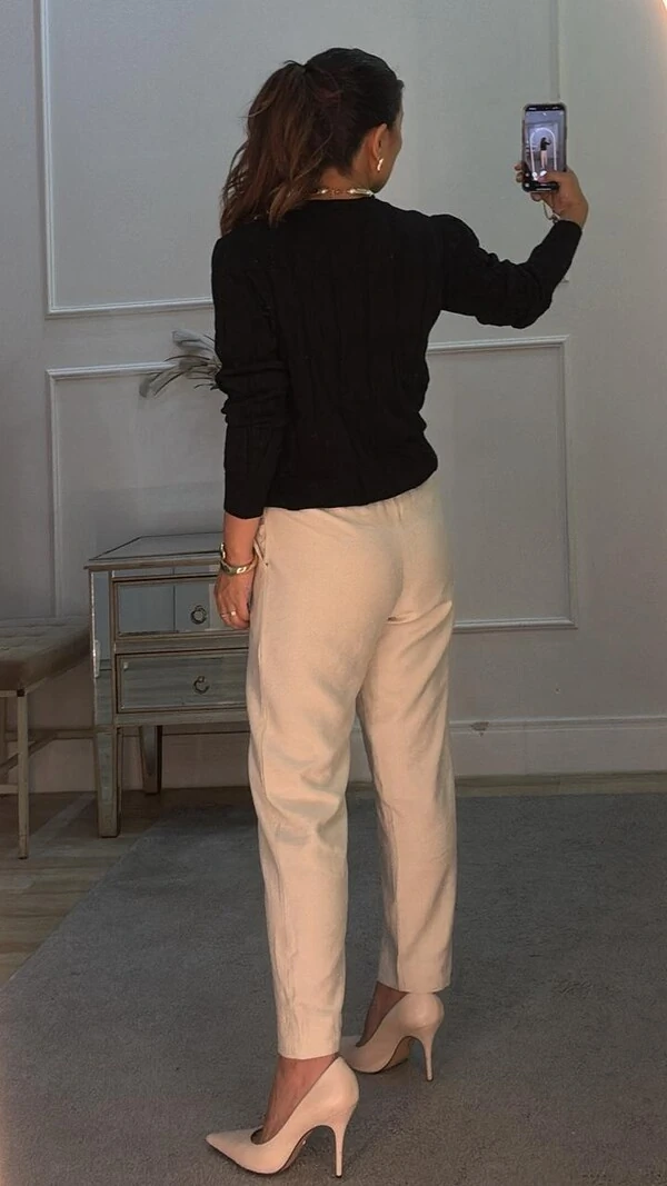 Blusa Tricot Jacky Trançados E Mangas Longas Princesa